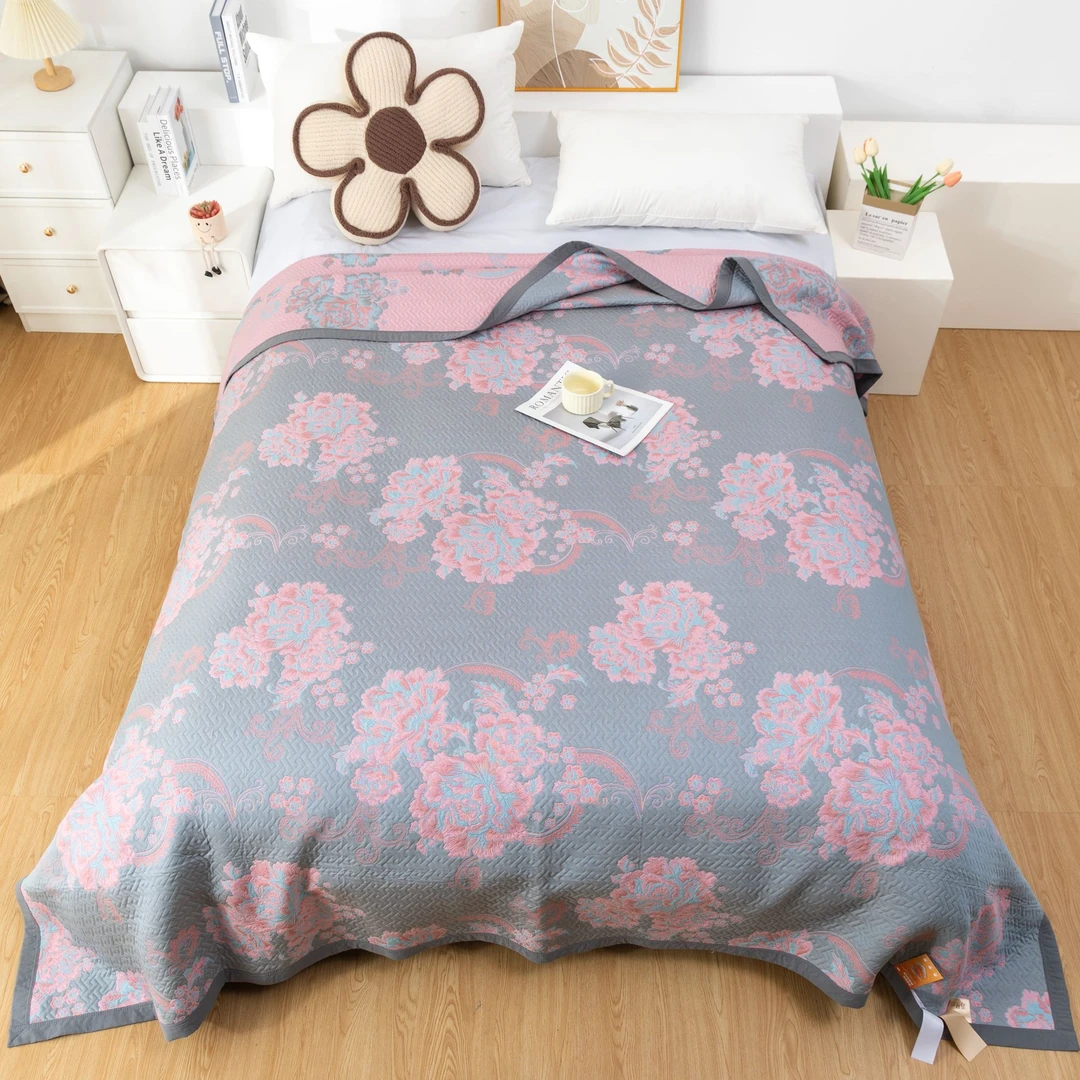 【如花似玉】2.3*2.5M新款A类柔软亲肤透气舒适可机洗四季可用床盖