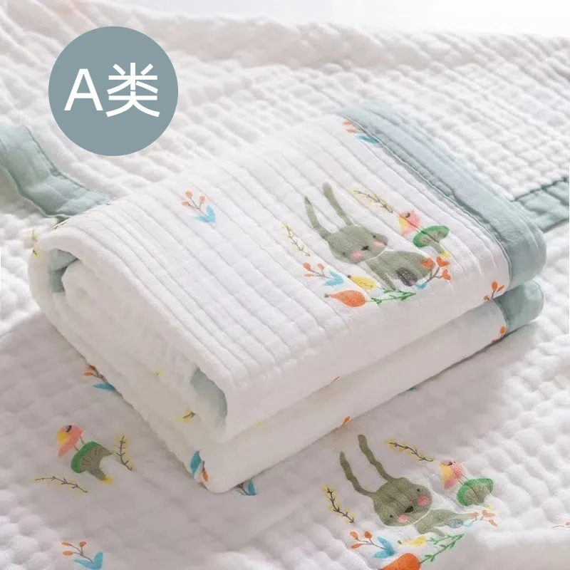 新生婴儿超柔浴巾初生棉纱布宝宝儿童洗澡浴巾六层盖毯包被