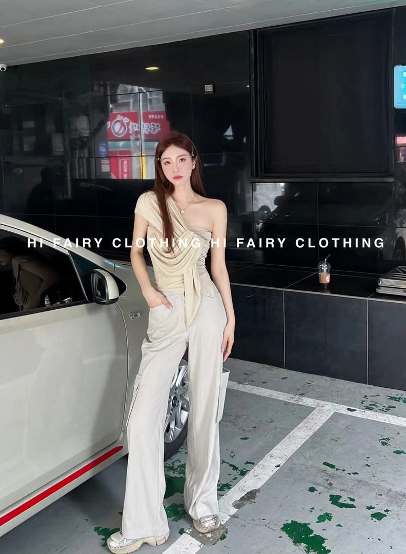 HIFAIRY·卡其色之旅搭配套装性感气质宽松