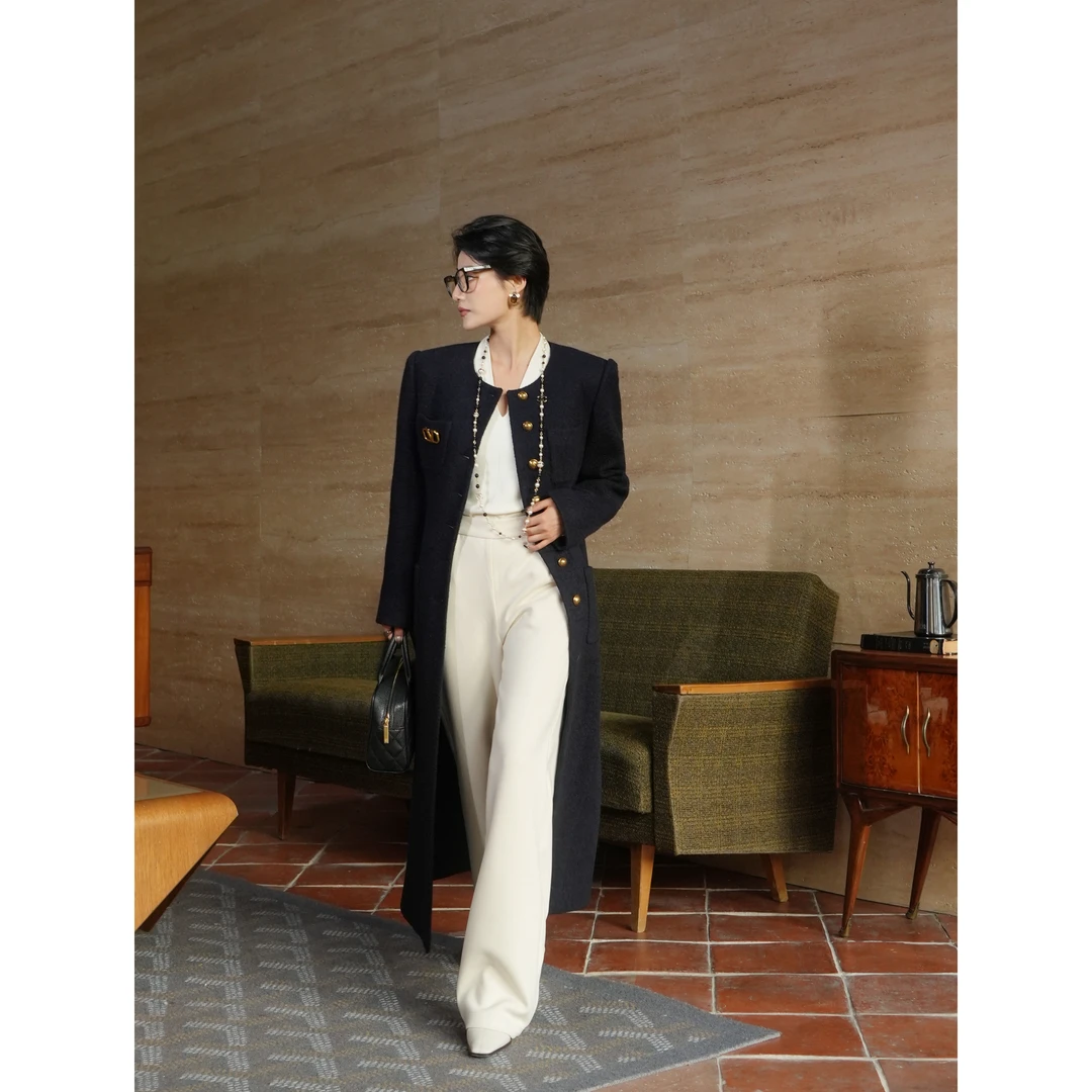 【壁炉裤】兼具保暖与立裁版型极简不臃肿巨百搭羊毛软糯直筒长裤