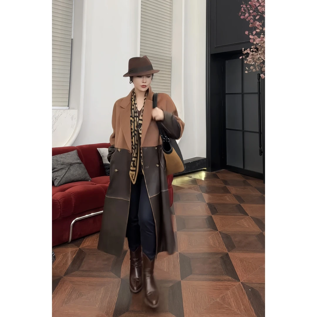 【游牧贵族】私服L秀款 时髦复古美西风中长大衣