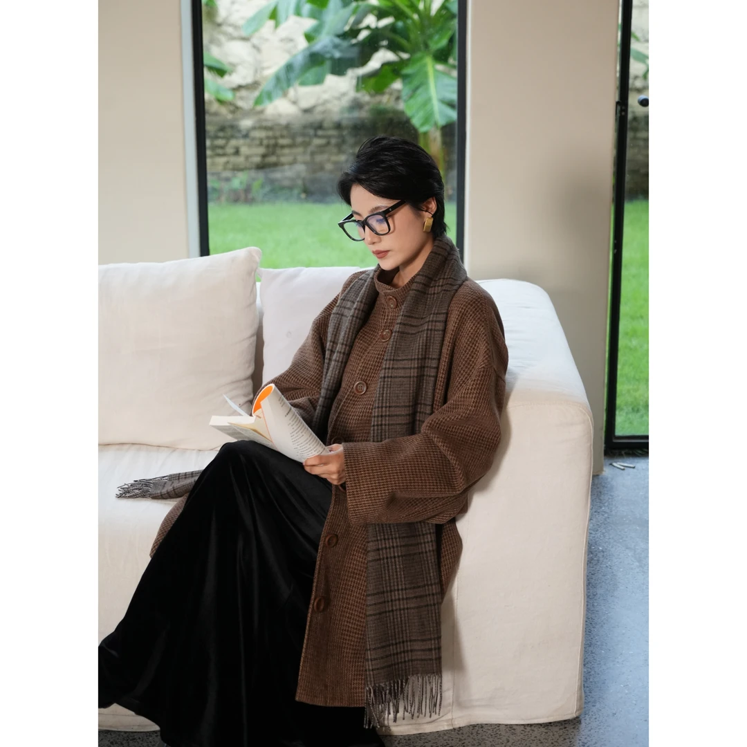 【英伦主义羊毛格围巾】奢牌复古经典格秋冬180*40