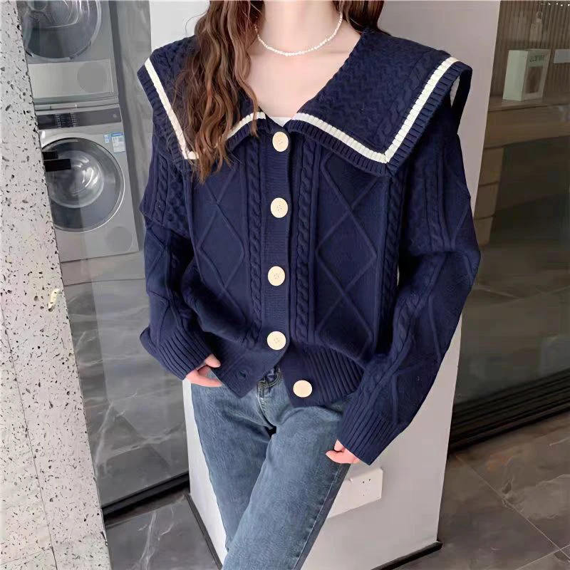 哈哈家女大童洋气百搭时尚毛衣开衫外套