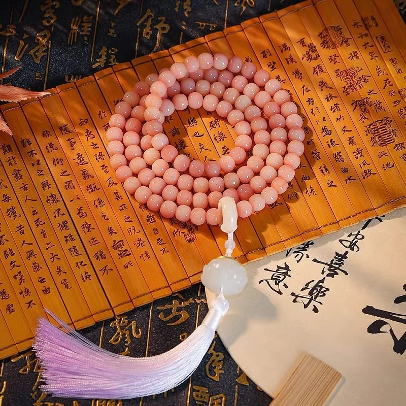粉黛佳人菩提子手串108颗手持男女菩提手串文玩手串菩提根手串