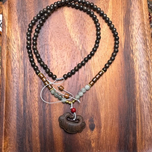 《万事如意》0.6沉贵宝如意吊坠设计款毛衣链女款