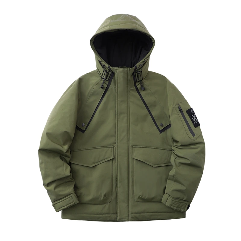 秋冬季新品男士连帽夹克潮流时尚百搭工装棉服休闲防风夹棉外套