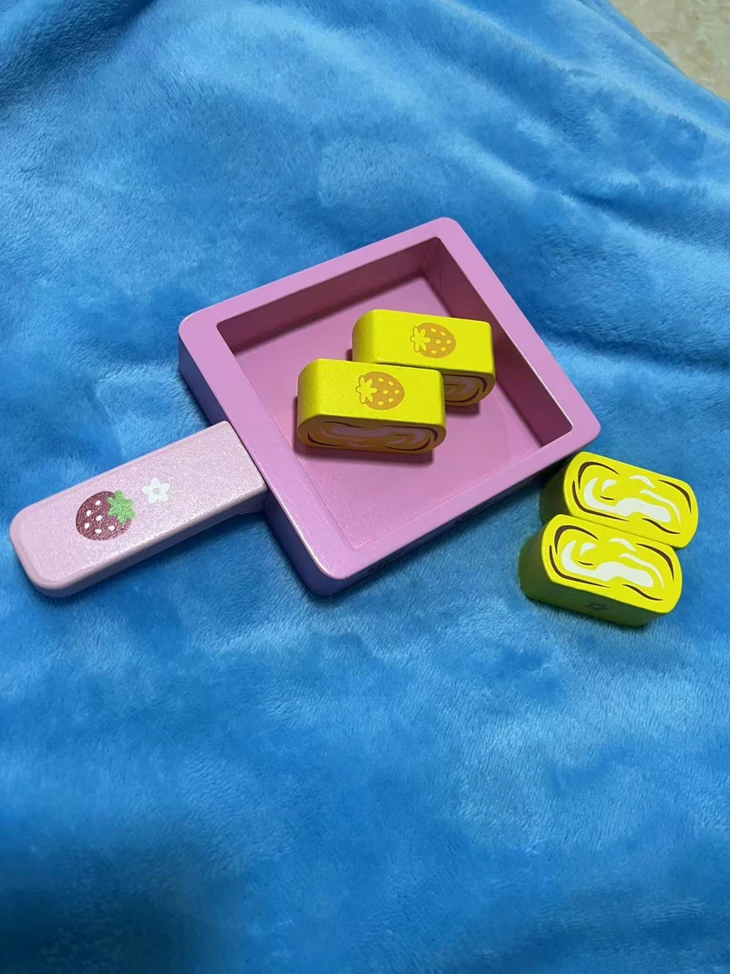 儿童木质仿真 炒年糕 过家家必备玩具