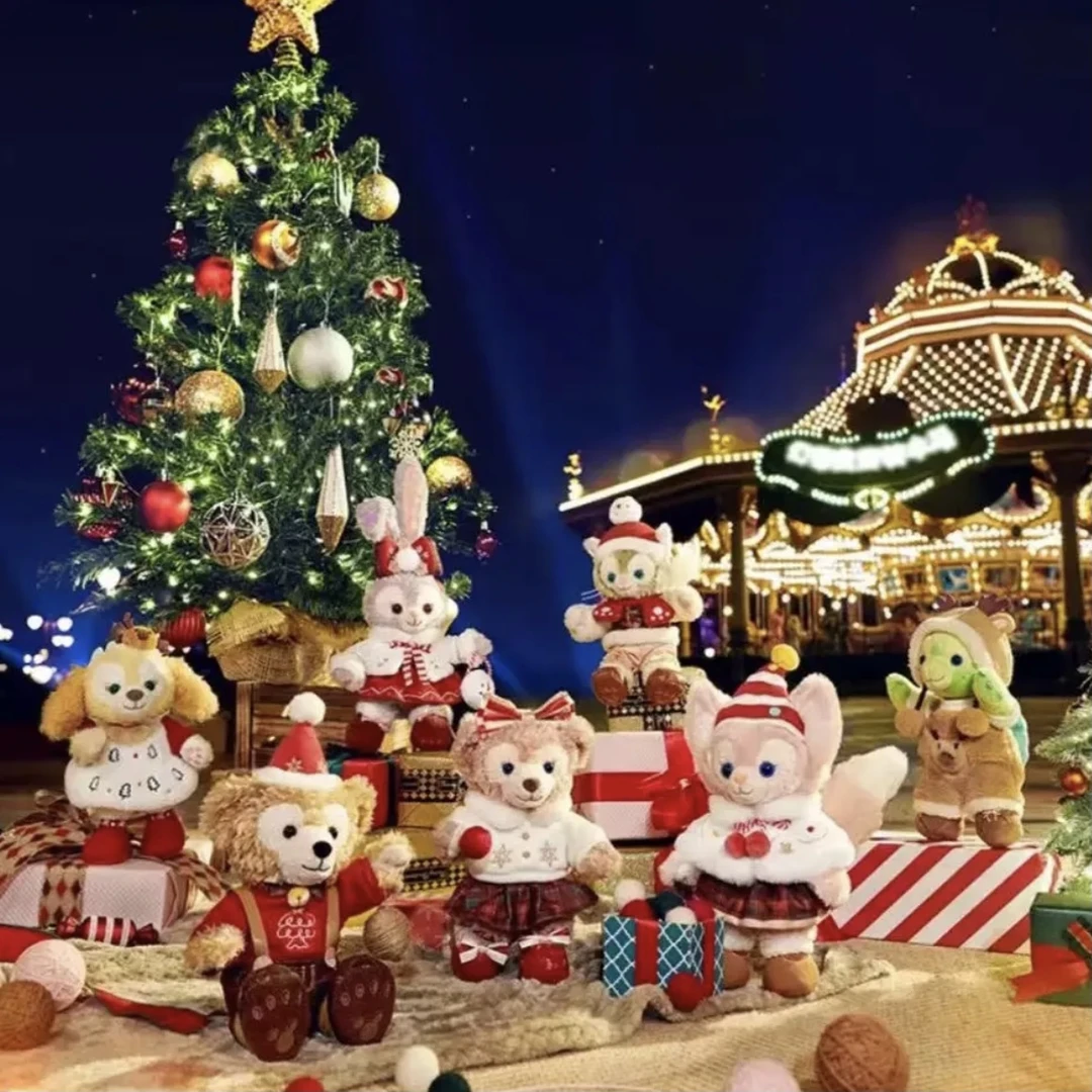 迪士尼圣诞款娃衣达菲七宝毛绒玩偶挂件卡通钥匙扣