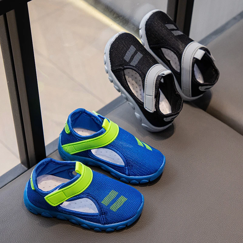 男童运动凉鞋2024夏季新款儿童网鞋夏款小男孩鞋子包头中大童凉鞋