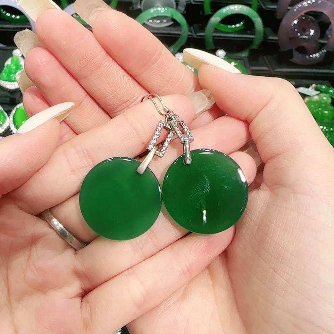 【闪购商品】玛瑙/玉髓耳坠未镶嵌阡*