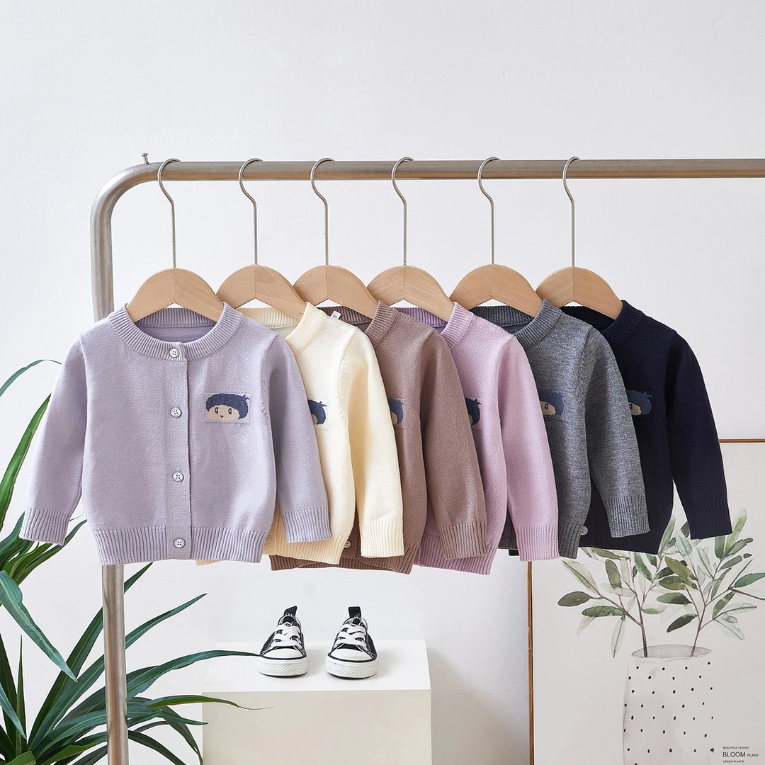 【可儿妈】洋气毛衣外套儿童休闲上衣开衫针织春小童保暖春秋宝宝