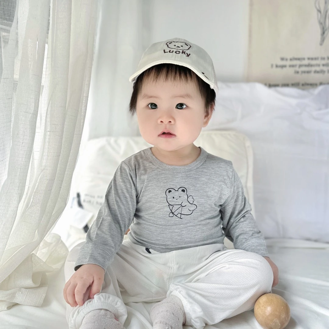 宝宝睡衣儿童夏季薄款春秋男童家居服莫代尔分体女童打底长袖小童