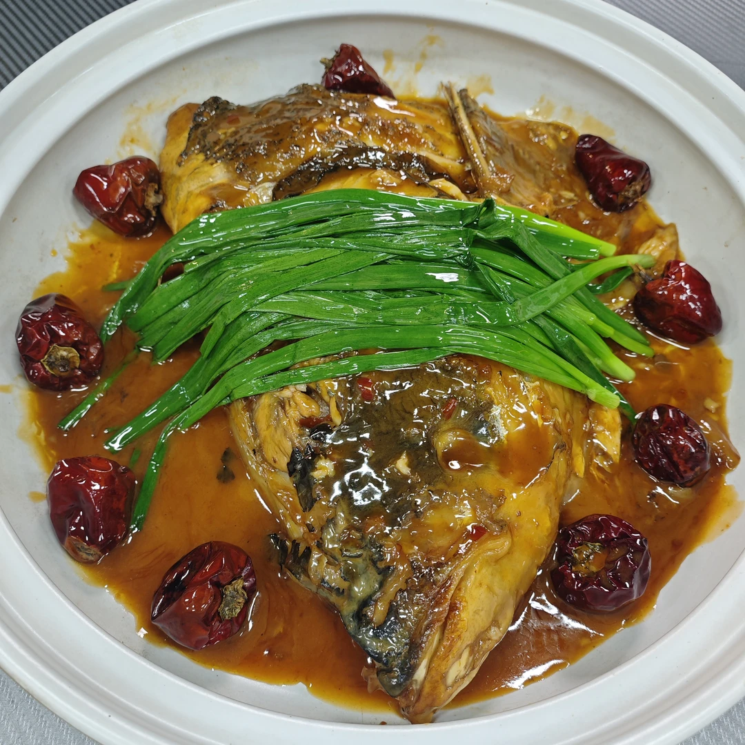 食林煑義广味烧鱼头教程定制卡片