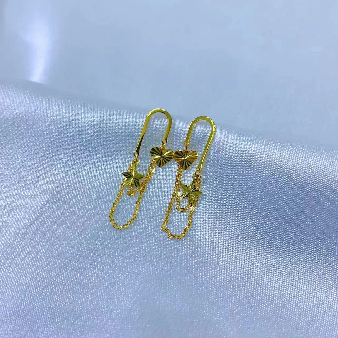 【伟新源】足金999 5G工艺 轻奢精美镭射七字钩3.48克