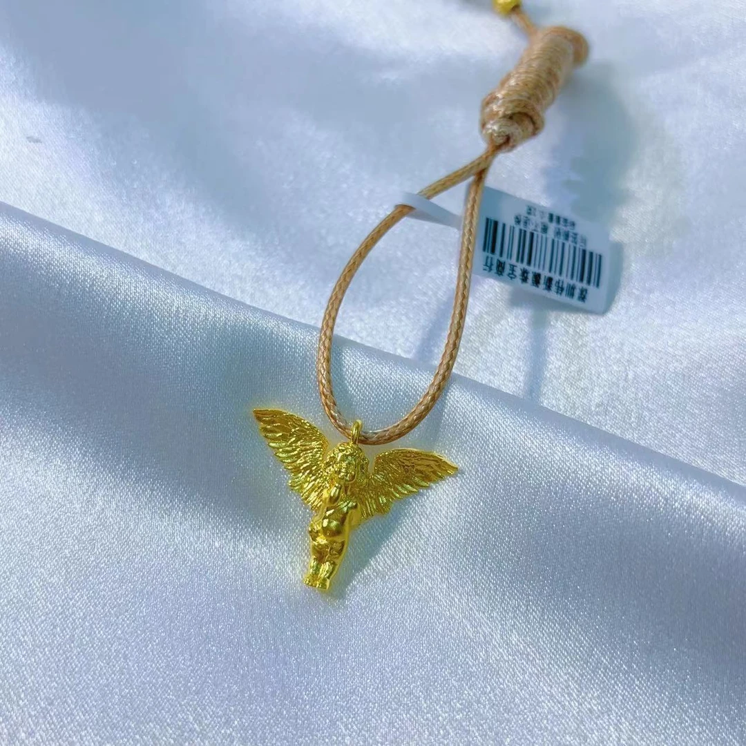 【伟新源】足金999 古法工艺 手工古法天使7.89克