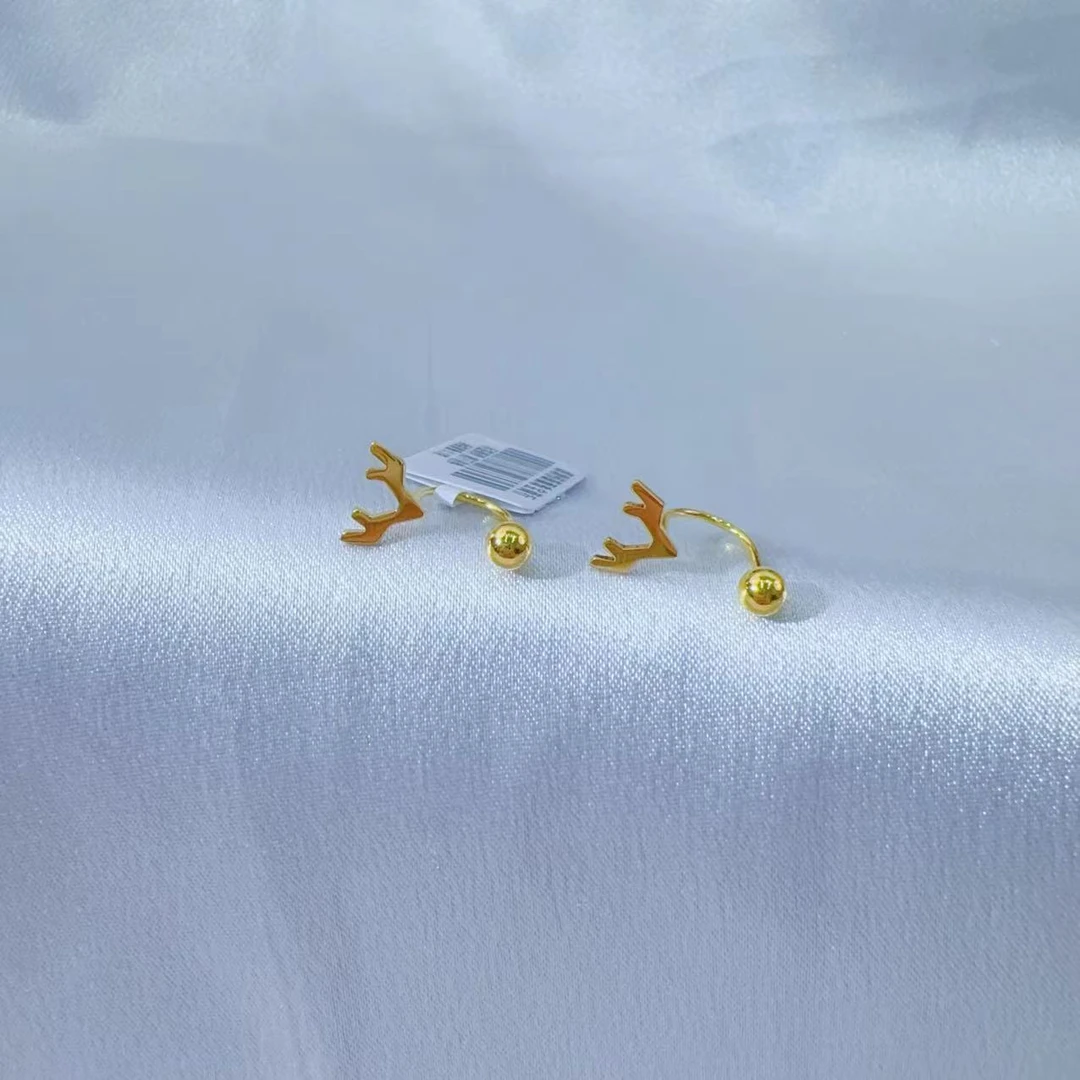 【伟新源】足金999 5G工艺   U型一鹿有你2.01克