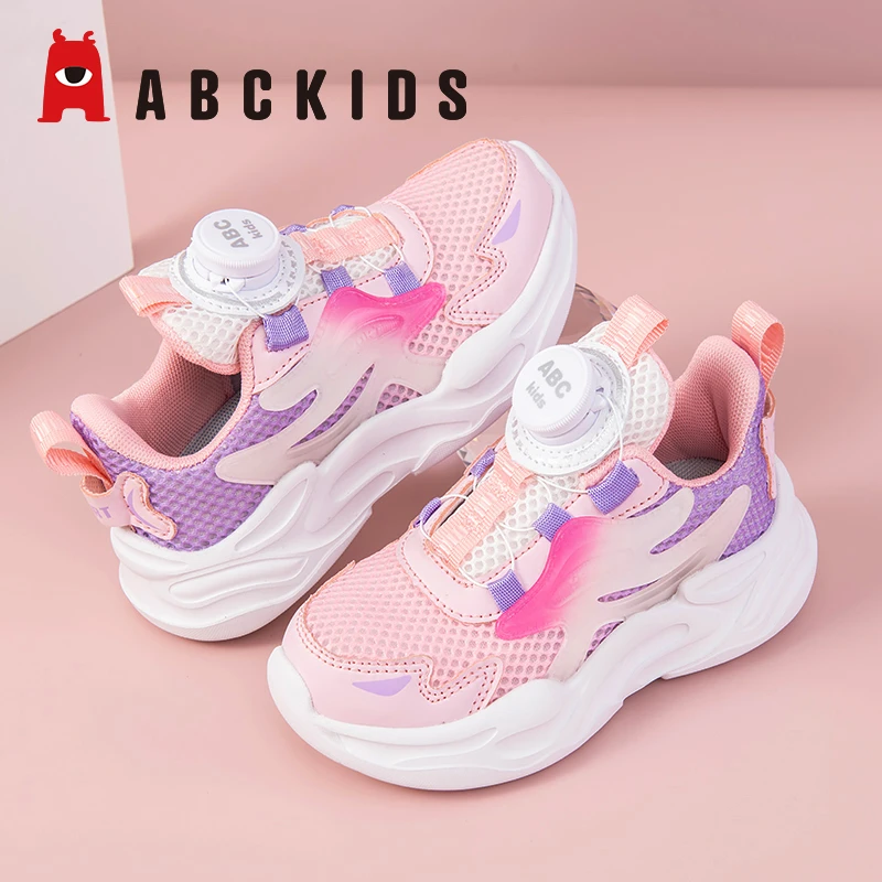 ABCKIDS童鞋女童鞋2023春季新品春秋儿童运动鞋网面休闲鞋旋转扣