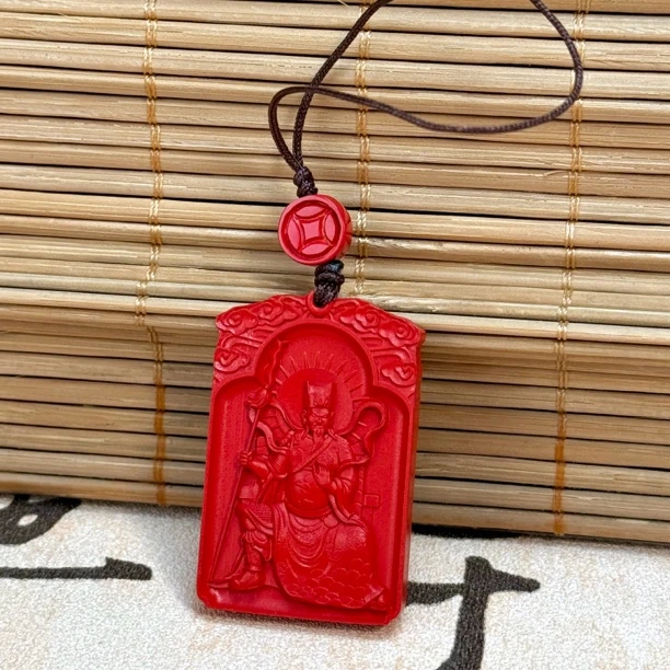 天然辰砂D2736S 朱砂岁岁挂件（蛇猪虎猴）