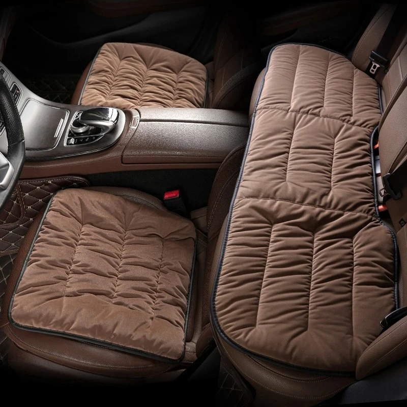 冬季亲肤舒适汽车坐垫四季通用透气毛绒座垫车用适用久坐耐磨防滑