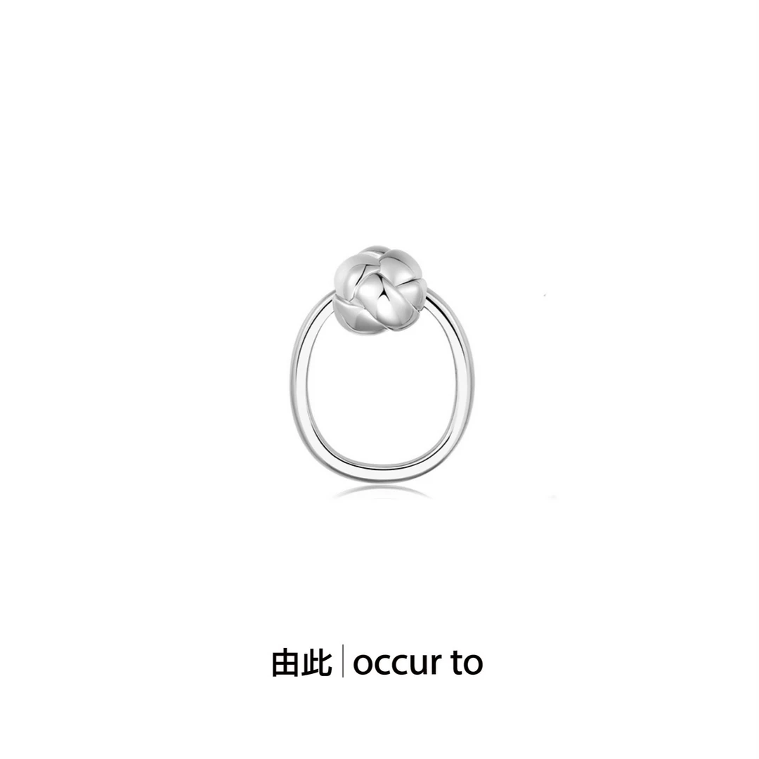 铜合金戒指 occur to 消失的纽带系列盘扣扭结活动戒指