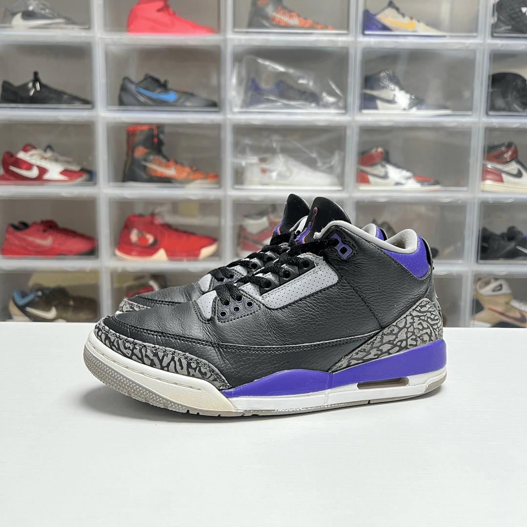 42码 aj3 黑紫 9新 公价1699 复古 中古潮鞋 时尚