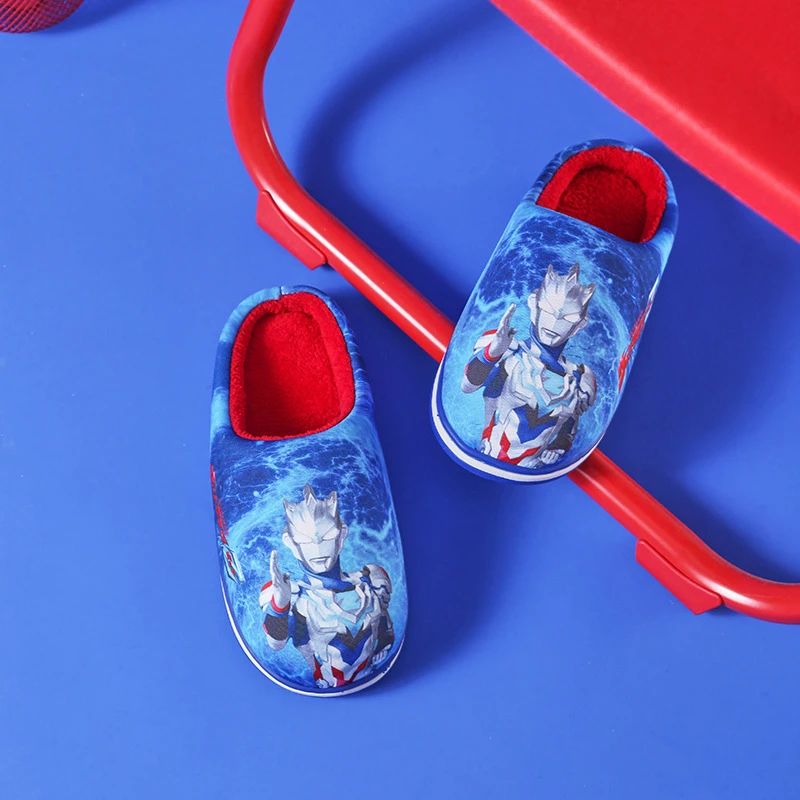 【断码捡漏】秋室内防滑软底男中小童保暖棉拖鞋卡通奥特曼20016