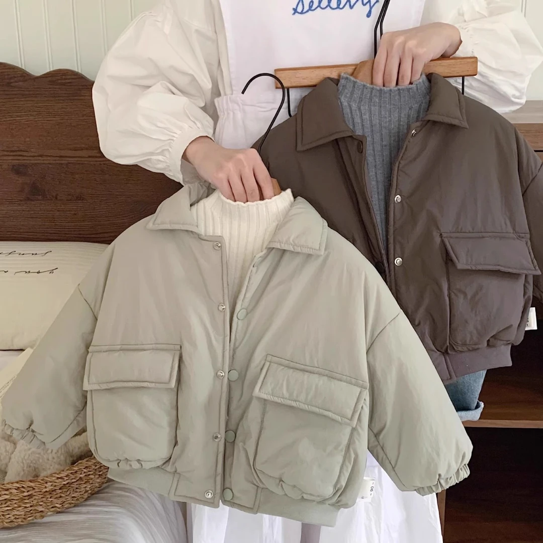 童装儿童棉服外套加厚24夹棉冬装新款宝宝洋气冬季男女童棉衣通用