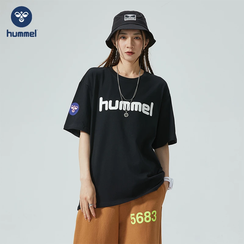 HUMMEL重磅短袖T恤男士夏季百搭潮牌上衣男女同款宽松情侣半袖