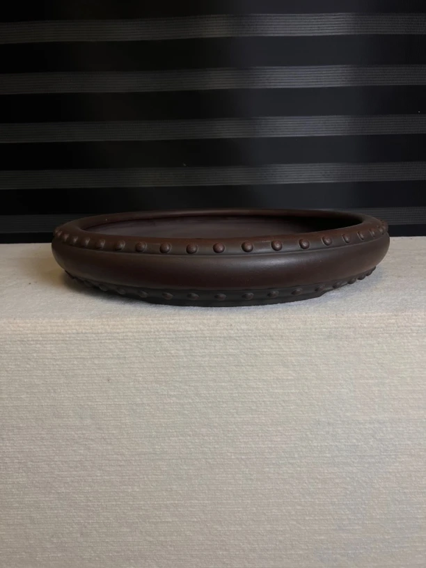 水明盆，大鼓丁紫砂盆，禅意十足，规格58*10