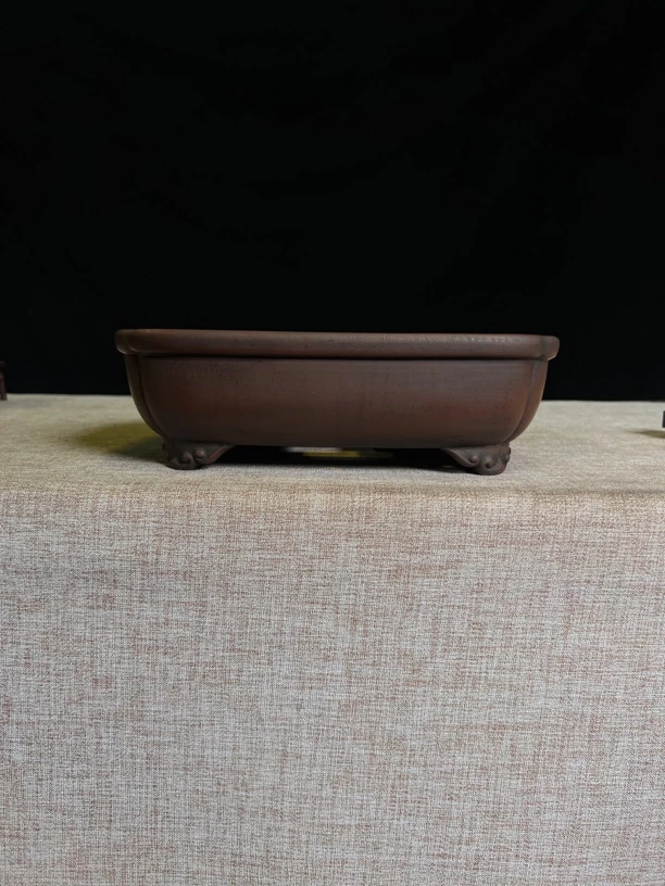 水明长方抽角盆，紫砂盆，盆景盆，规格27*21*8.5