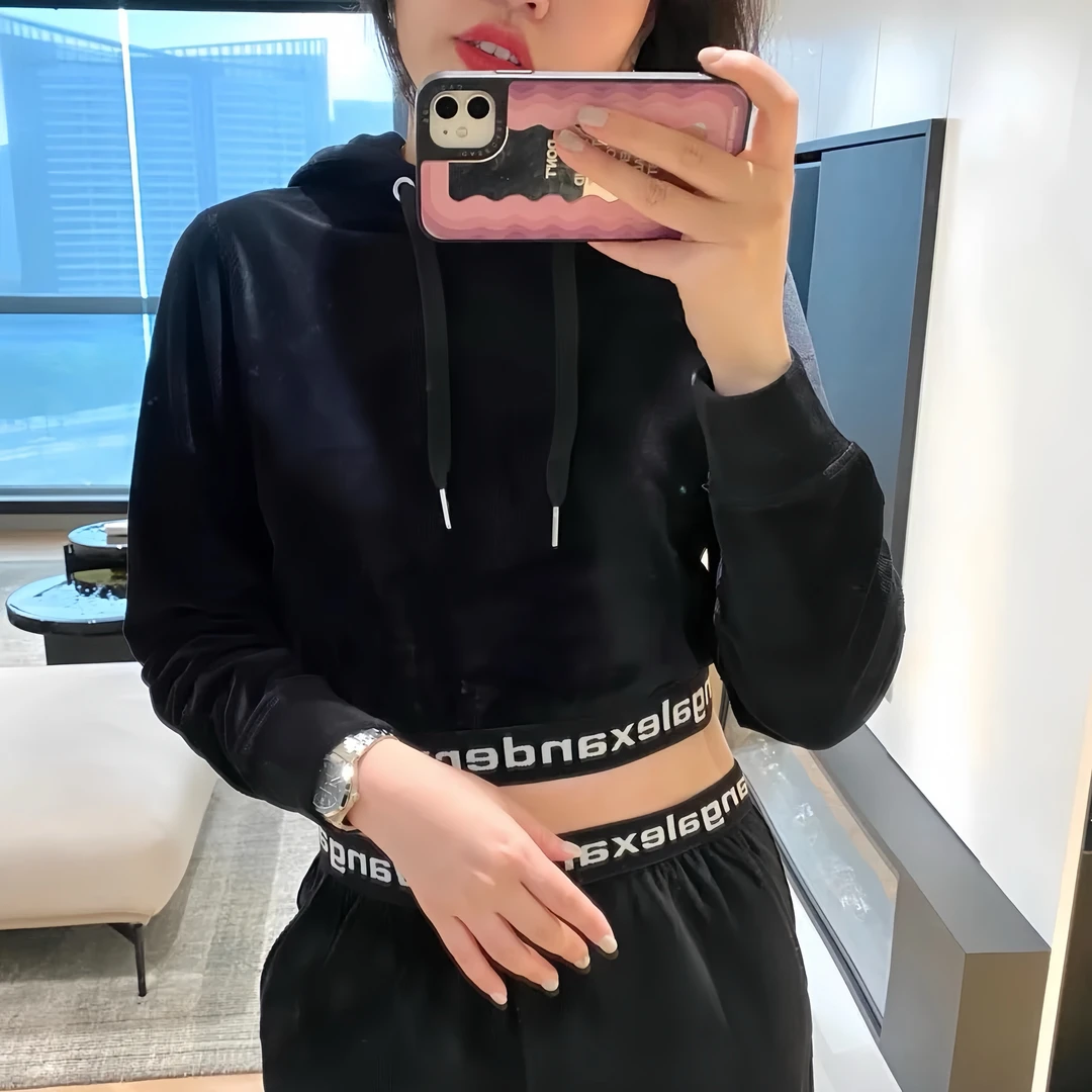 Alexanderwang/亚历山大王 dy14 99新 下摆标语卫衣 s码 公价7k