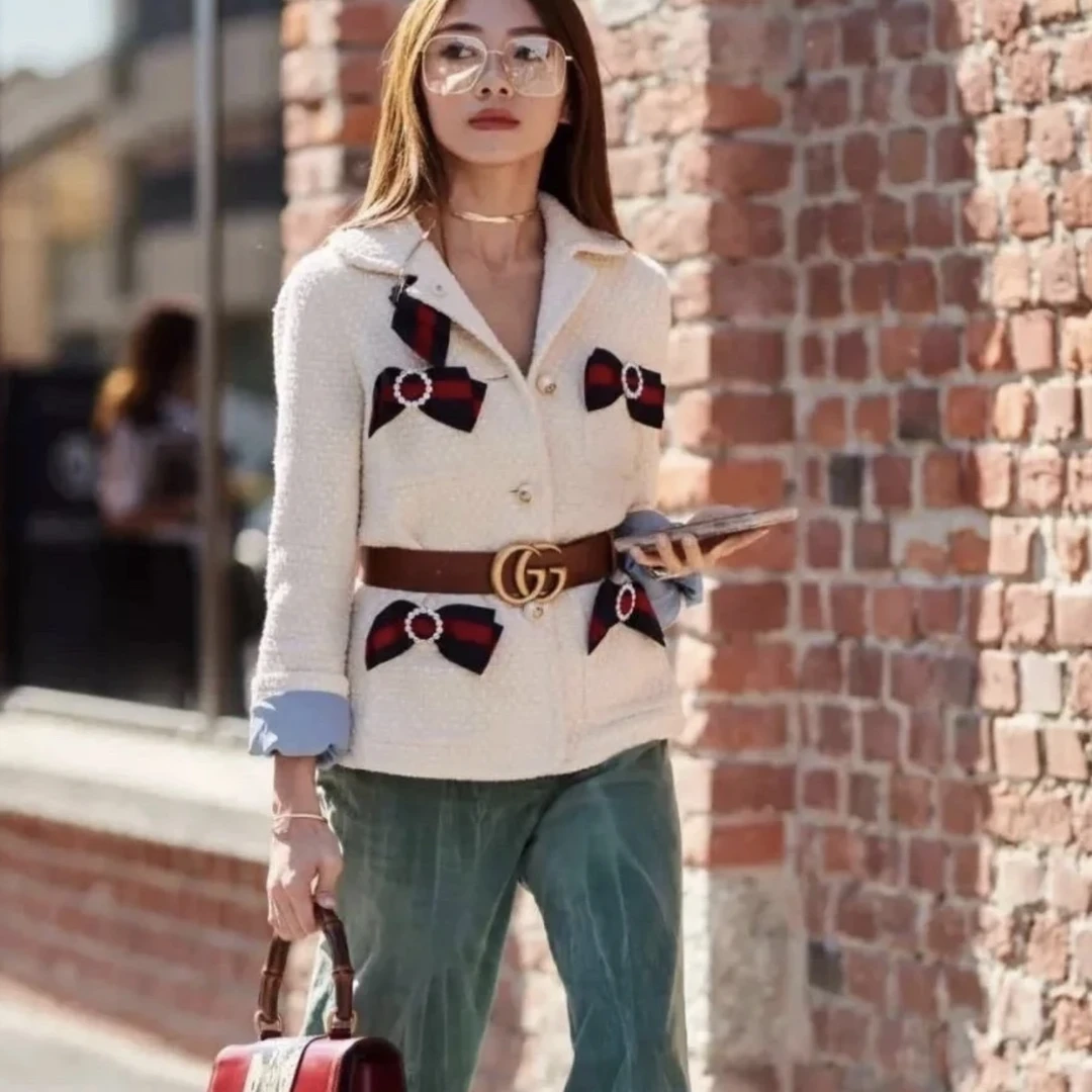 gucci/古驰 wj20 99新 毛呢夹克香风外套 40码 公价1.3w