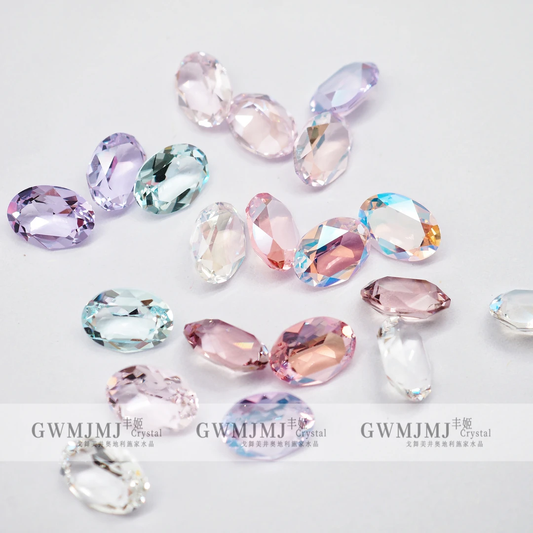 正品施家4120鸽子蛋透底钻尖底华子美甲钻奥地利水晶饰品DIY堆钻