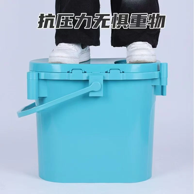 26升椭圆形钓鱼桶多功能钓桶硬壳坐箱钓鱼桶可坐钓箱筏钓溪流桶