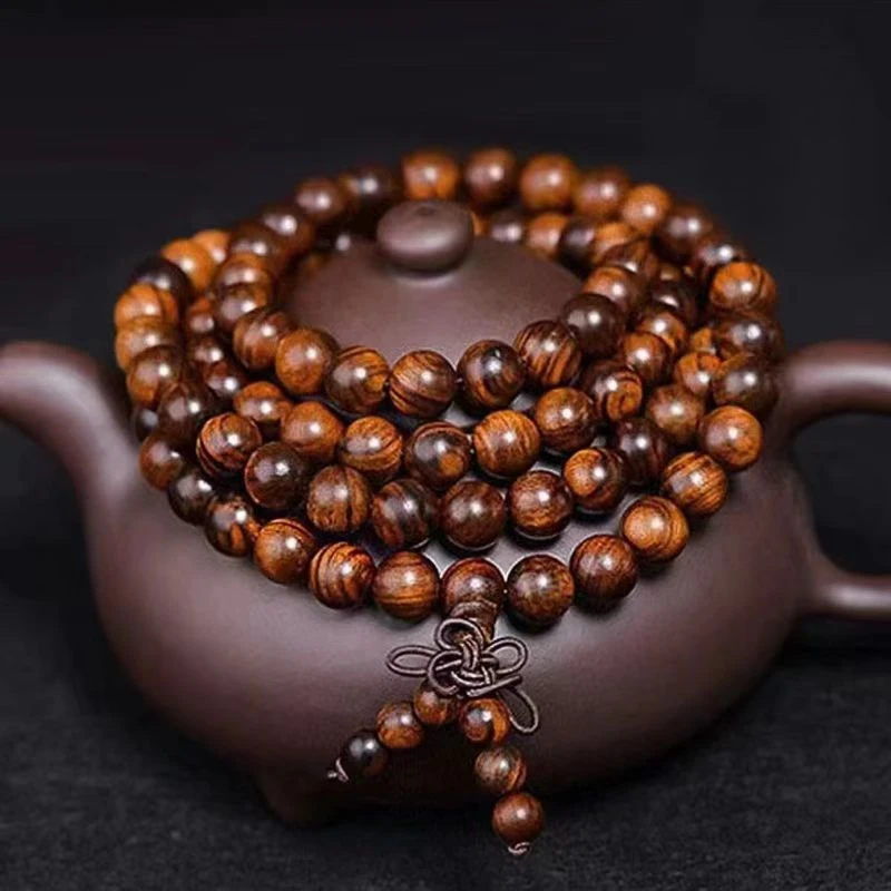【新店专属】2025款新款越南黑花梨手串108颗多圈串