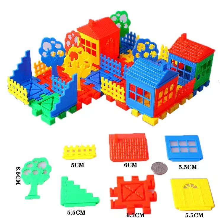 美丽家园环保无毒动益智拼插拼搭动手能力乐高颗粒积木专注力