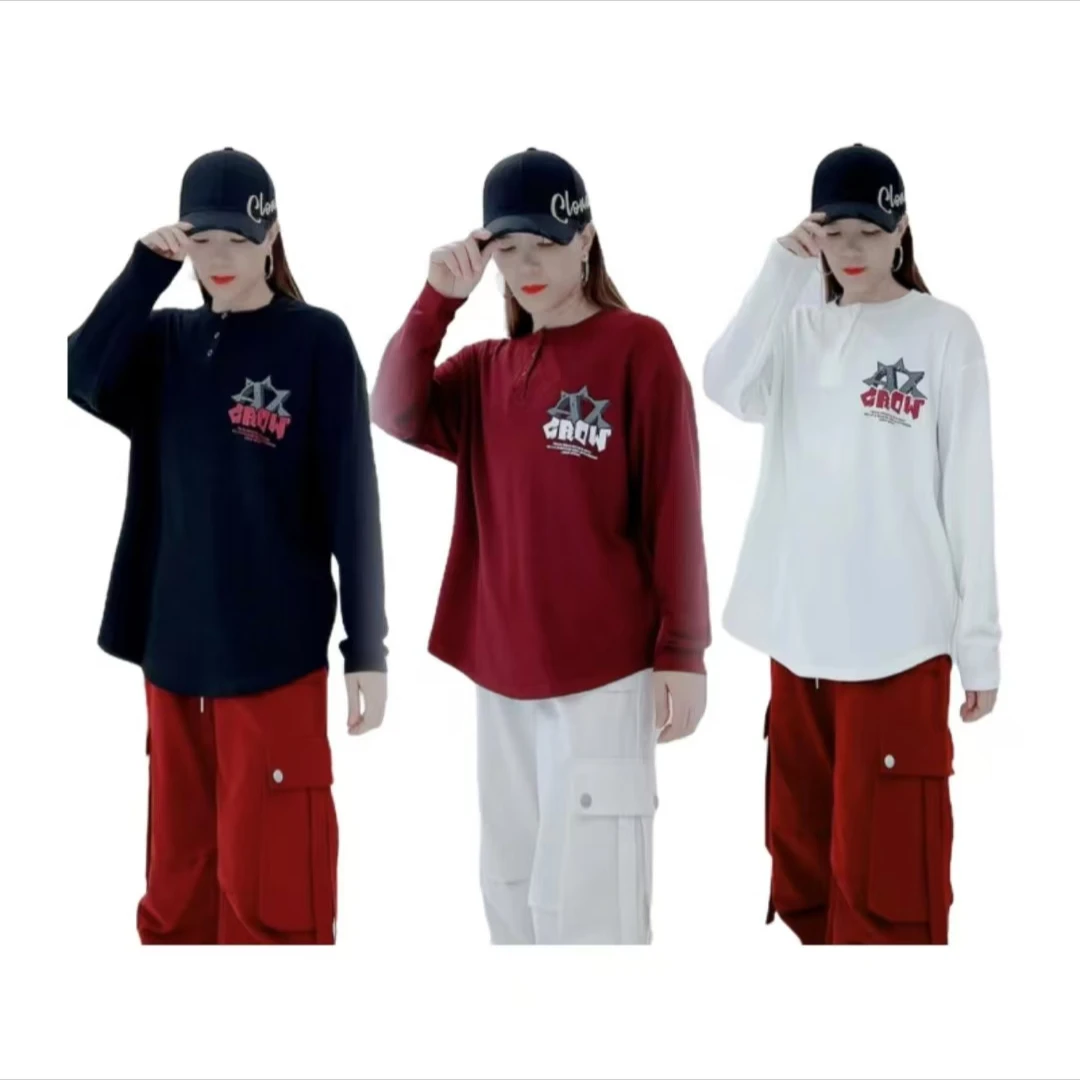 诚信上新春秋款8099款磨毛长袖T男女同款卫衣长袖衫