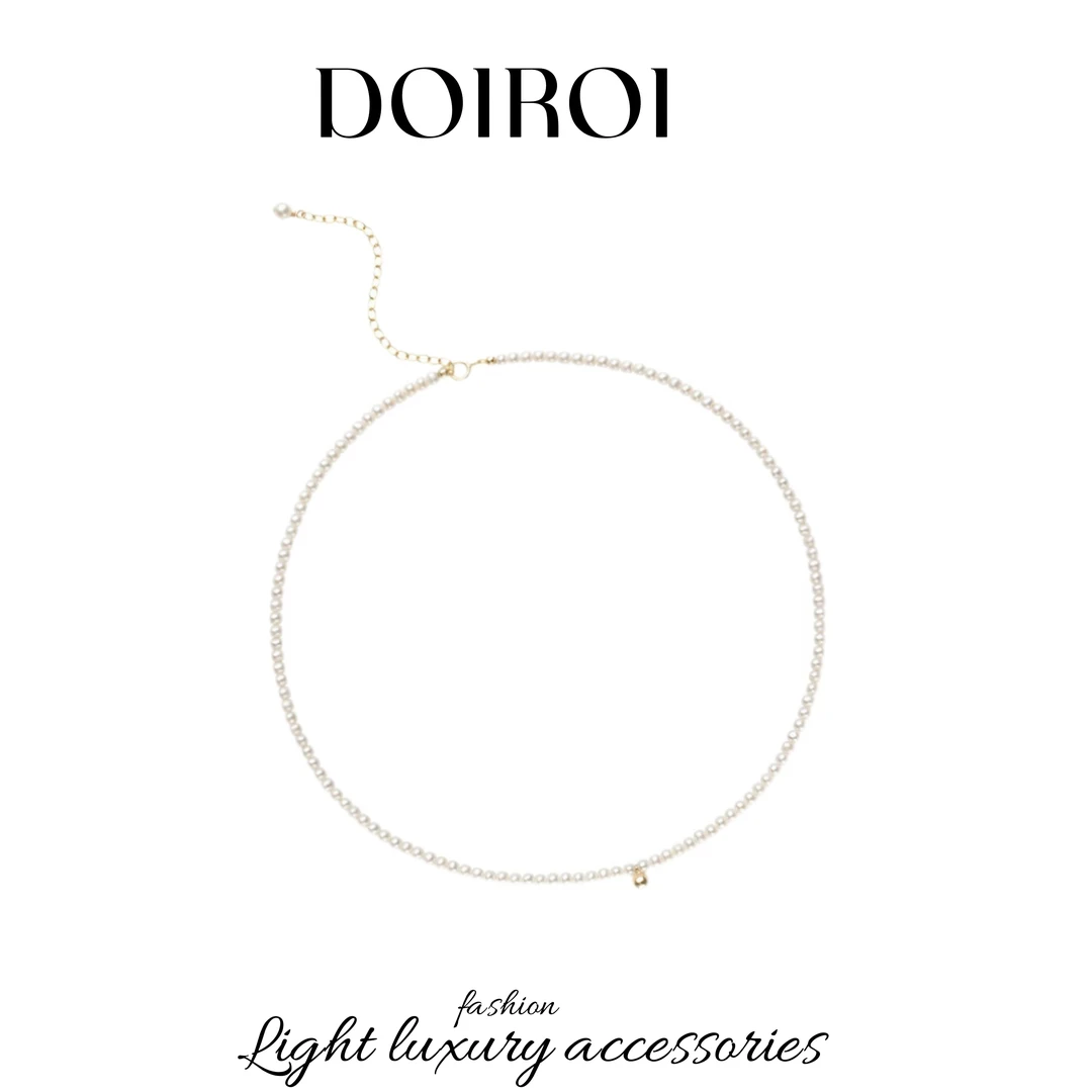 钛钢项链 N3042 法 ★ 【ins风】精致 设计师款  秋冬 贝珠项链