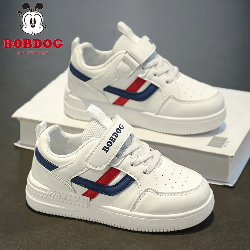 巴布豆男童鞋春2025秋季新款中大童百搭小白板鞋儿童小学生运动鞋