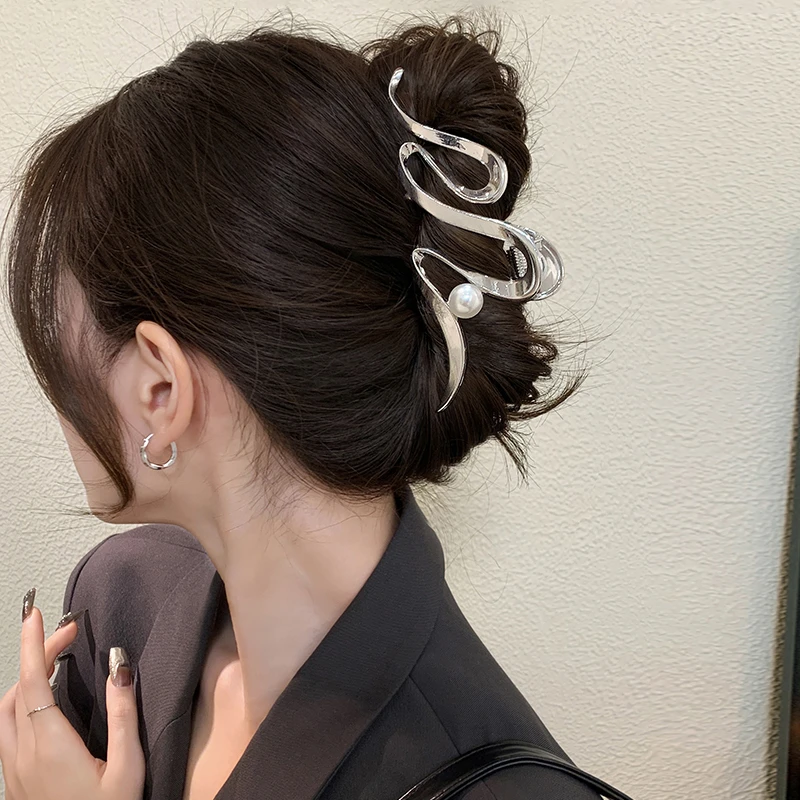 合金发饰 网红鲨鱼夹气质优雅盘发大抓夹发夹女后脑勺头发夹百搭
