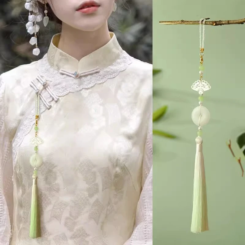 非金属胸针 古风旗袍压襟挂件胸针汉服茶服流苏复古中式妆配饰女