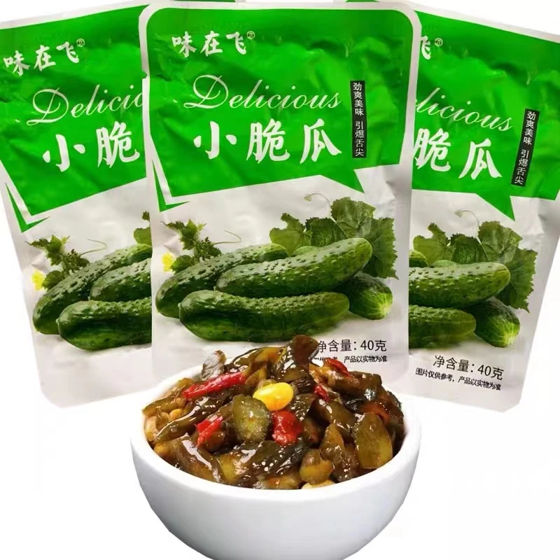 15袋 爽口脆瓜酱腌黄瓜 下饭菜 榨菜咸菜 40g/包 青岛发货
