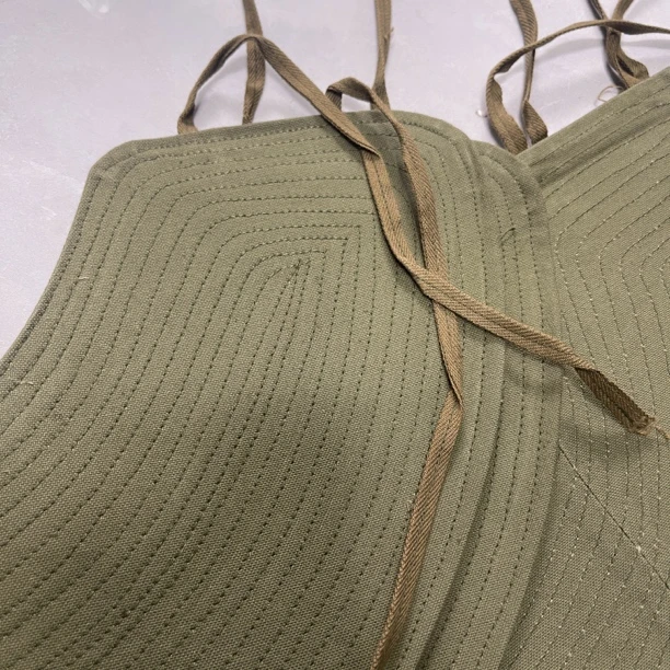 复古纯手工棉圆垫肩