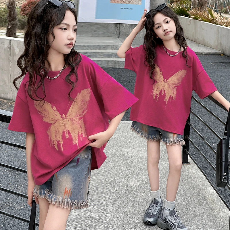 女童夏装套装2025新款6-12岁15岁中大童小女孩洋气休闲潮款两件套