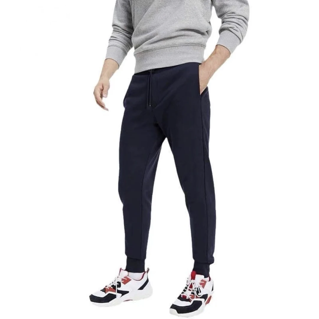 一条过冬~男士高品质全棉纯色时尚加绒保暖束脚卫裤休闲裤