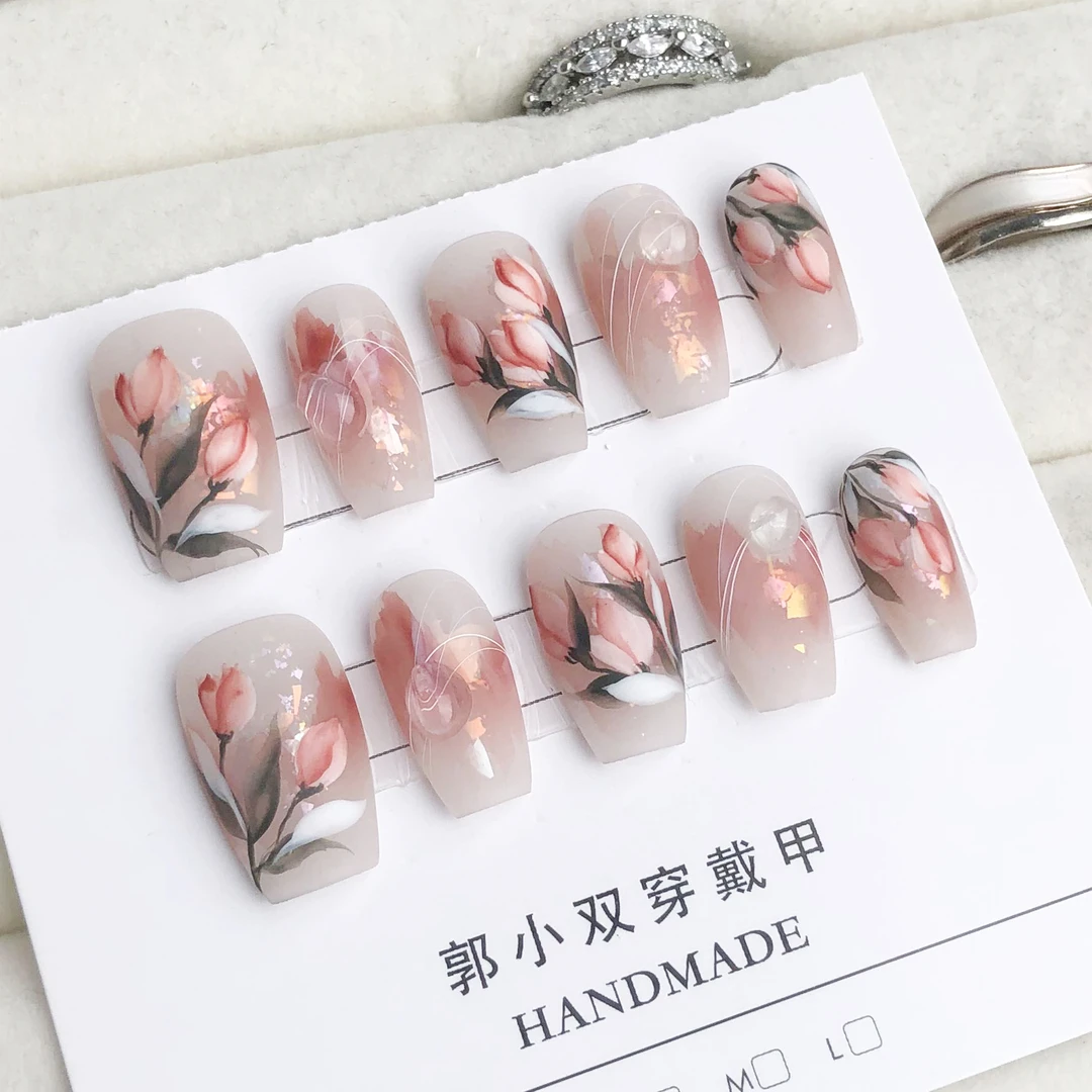 郭小双穿戴甲【爱丽丝2】手绘水彩版10片盒装-S20466