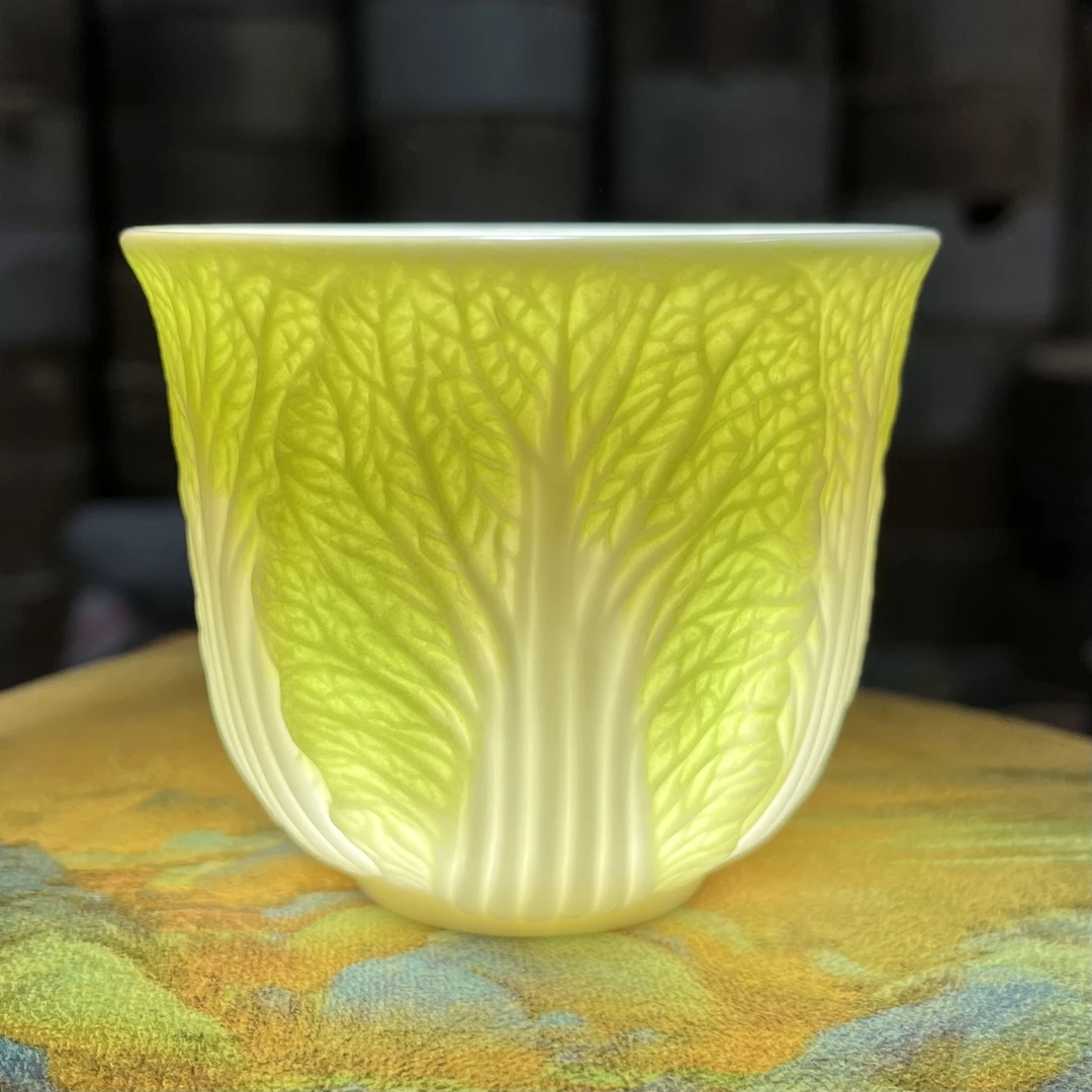 【闪购商品】高端茶器 羊脂玉百财杯2 陶瓷 主人杯 茶杯茶具 无礼盒