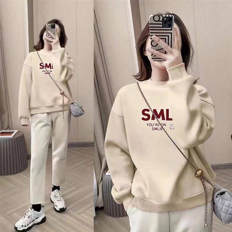 25新款春秋华棉圆领 卫衣 男女同款显瘦时尚宽松休闲百搭【SMLE款】