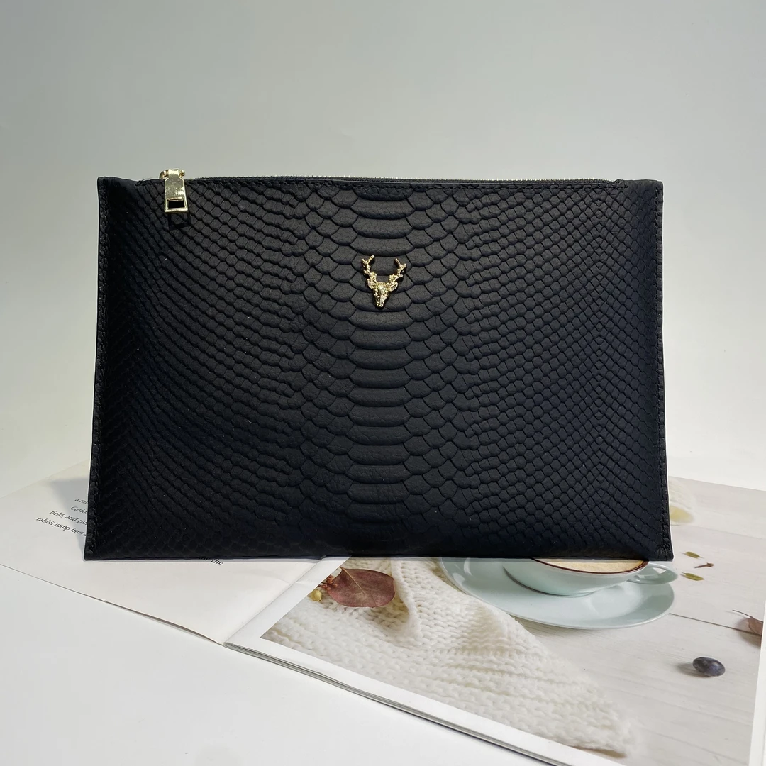 【店铺主推】高品质真皮头层牛皮压纹压s纹男士薄款时尚潮流信封包