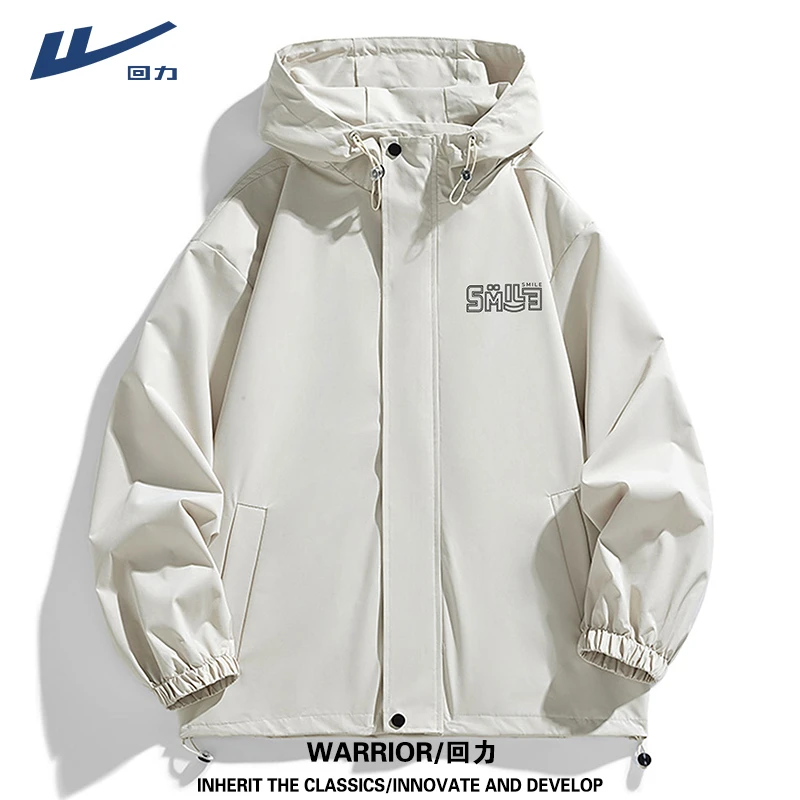 回力秋冬新款男士连帽夹克户外运动潮牌外套上衣宽松百搭青年夹克
